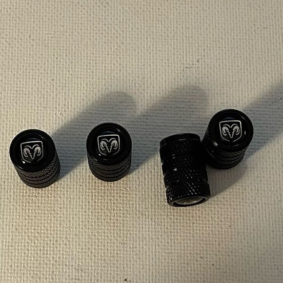 Dodge Logo Valve Stem Caps in Black NWT - Picture 2 of 4